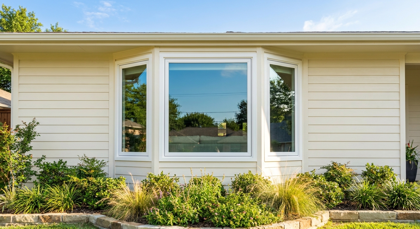 New energy-efficient bay window on a Dallas home